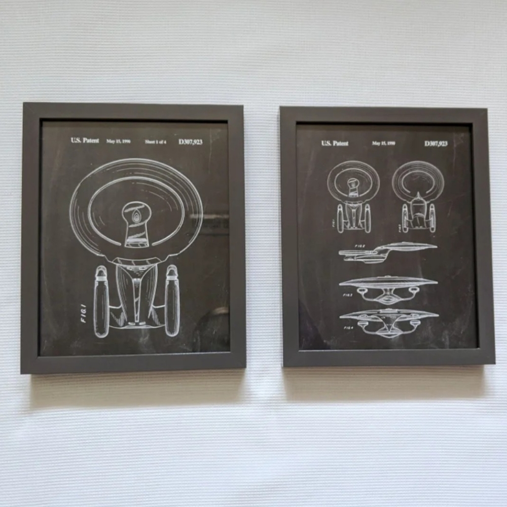 Star Trek The Next Generation USS Enterprise 9×11 Framed Prints